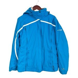 Columbia Titanium Omni Shield Interchange Bugaboo Blue Womens Jacket Sz Large